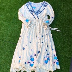 Nwot Free people embroidered maxi dress s small 4